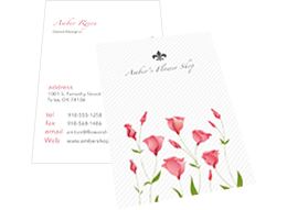 flower store business card template