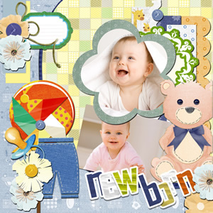 new born baby scrapbook album