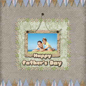 Father's Day scrapbook page design