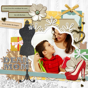 impressive crapbook template for Mother's Day