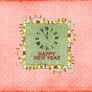 simple New Year scrapbook template