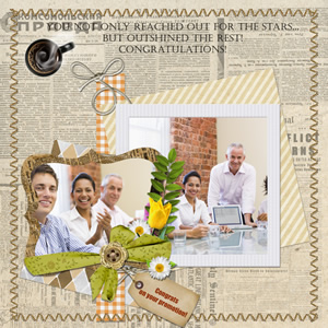 scrapbook template idea for good job