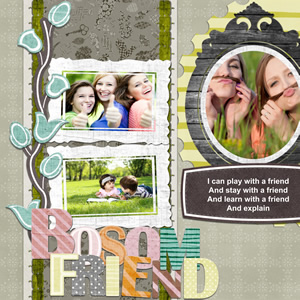 scrapbook page design for family event