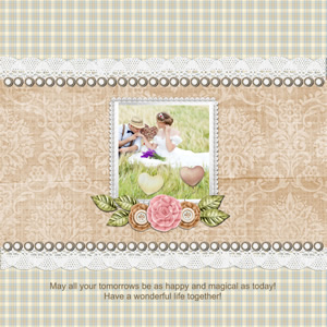 simple wedding scrapbook sample