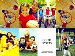 Reserve some sports photos to make a collage