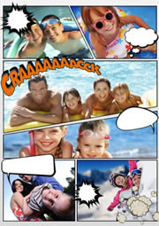 classic comic photo collage template